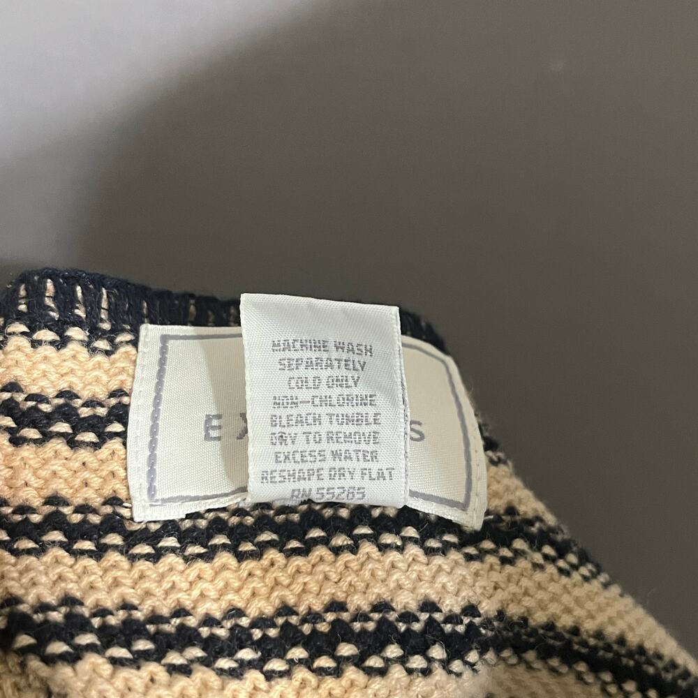 💫Express Tricot Women’s Cotton Ramie Striped Vest Sz-Large - Picture 7 of 7
